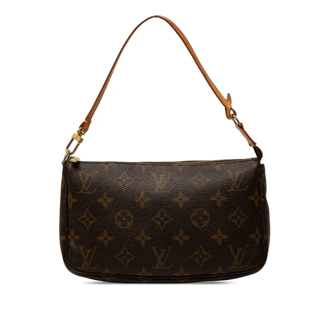 Brown Louis Vuitton Monogram Pochette Accessoires Shoulder Bag in Brown Coated canvas from Designer Revival