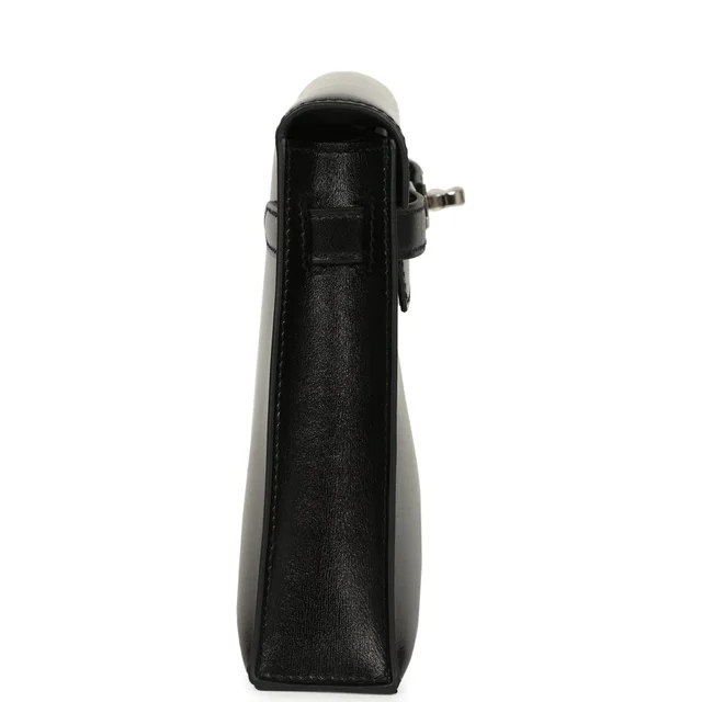 Hermès Kelly Elan Black Box Palladium Hardware in Black Lambskin from Madison Avenue Couture, photo 2 of 2