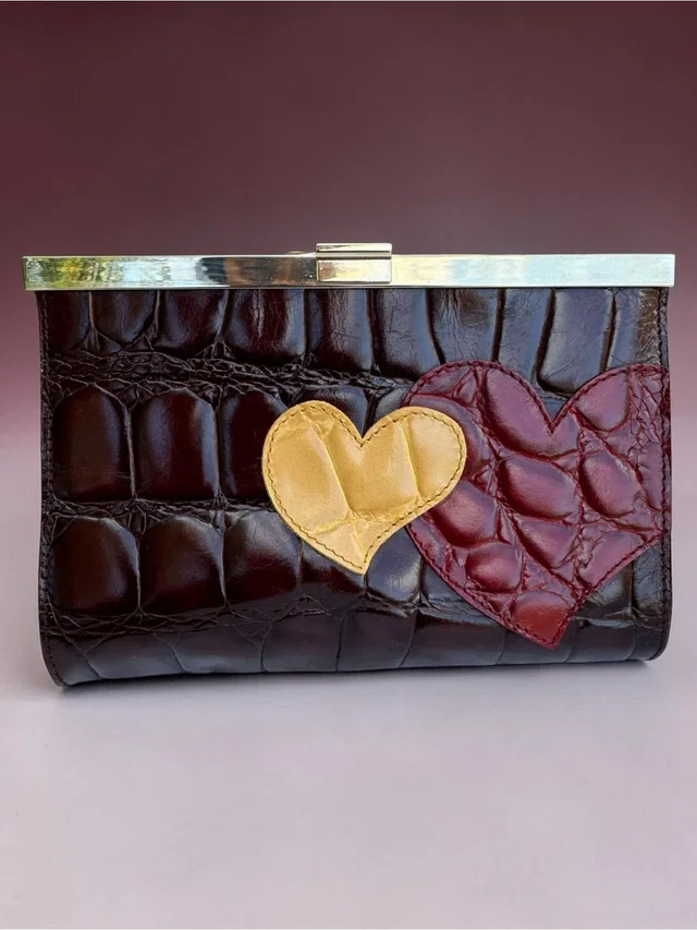 Furla Croc Embossed Leather Clutch In Cognac. Vintage. Rare in gold|brown|red Crocodile from Poshmark