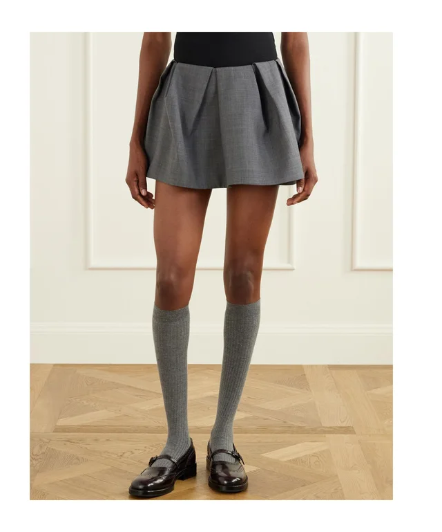 SHUSHU/TONG Pleated Mini Skirt, photo 2 of 4 from SENSER