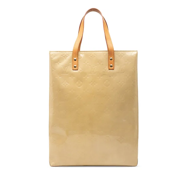 Yellow Louis Vuitton Monogram Vernis Reade MM Tote Bag in Yellow Leather from Designer Revival