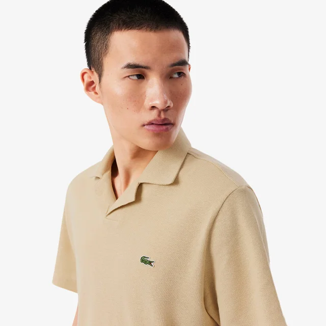 Lacoste Classic Fit Cotton-Linen Polo in Beige, photo 2 of 4 from Lacoste