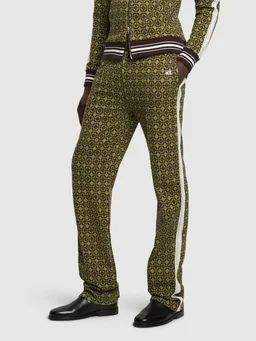 Wales Bonner Wide-leg trousers with geometric print in 98% Cotton, 2% Elastane, photo 3 of 5 from LUISAVIAROMA