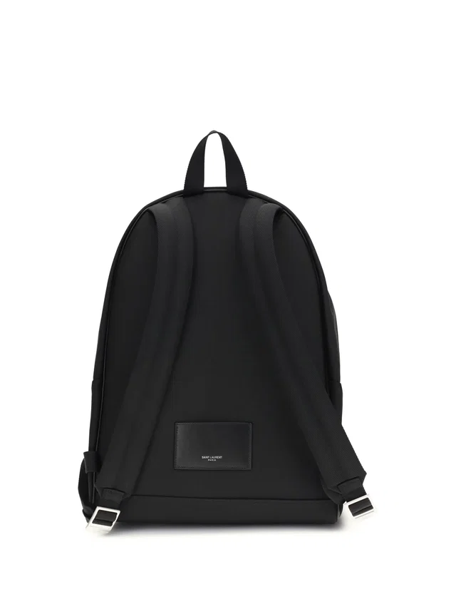 Saint Laurent City Backpack — Black Fabric in Black Nylon from HEWI