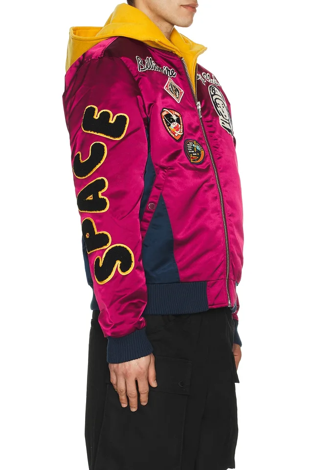 Billionaire Boys Club Space Suit Bomber Jacket in Rhododendron, photo 2 of 8 from REVOLVE (Canada)