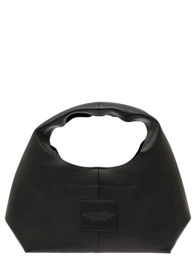 Marc jacobs 'The Sack' Black Shoulder Bag with Embossed Logo in Hammered Leather Woman in Black 100% Cow Leather, photo 10 of 12 from Gaudenzi Boutique