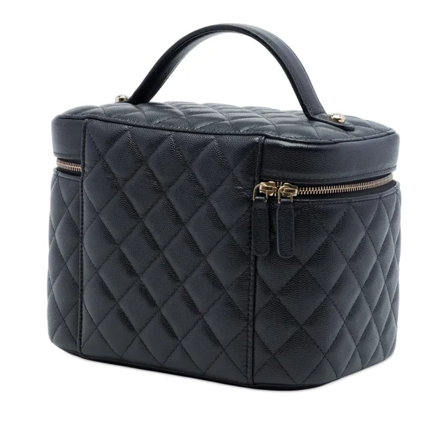 Black Chanel Medium CC Quilted Caviar Vanity Case in Black Caviar leather from Designer Revival, photo 2 of 2