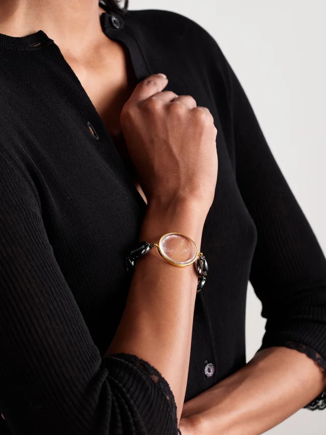TOHUM Concha gold-plated, crystal and shell bracelet, photo 2 of 2 from NET-A-PORTER (Canada)