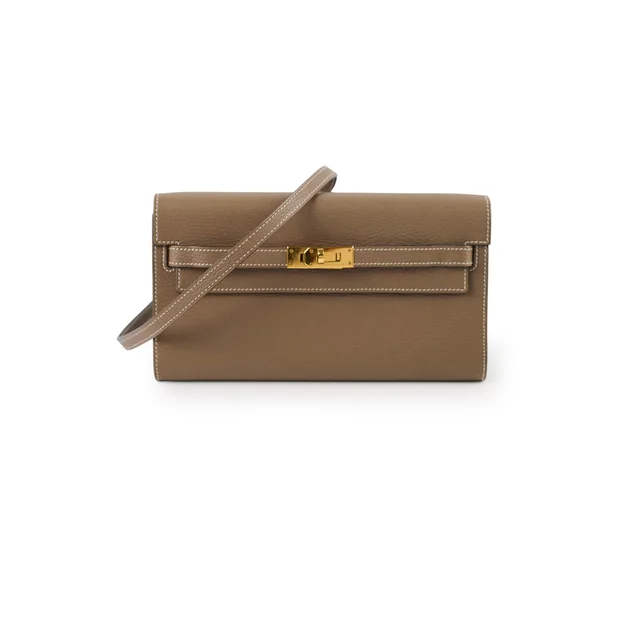 Hermès Kelly To Go Etoupe Cherve Etoupe Z Stamp in Taupe from The Purse Affair