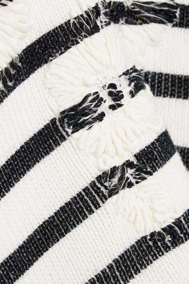 Valentino Garavani Embroidered Striped Cotton Sweater, photo 4 of 4 from THE OUTNET