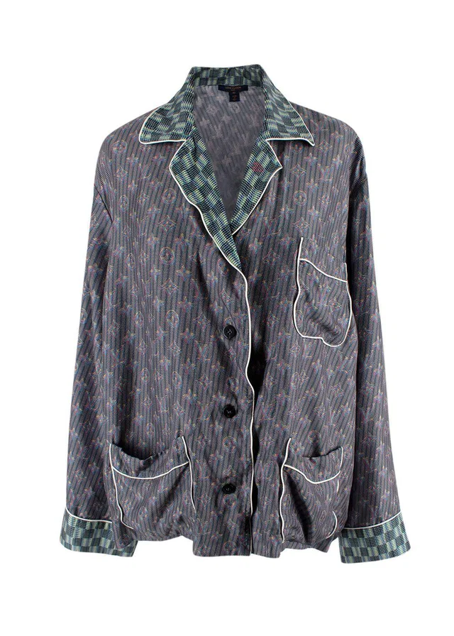 Louis Vuitton Multicolor Monogram Patterned Shirt in Multicolor Silk from HEWI