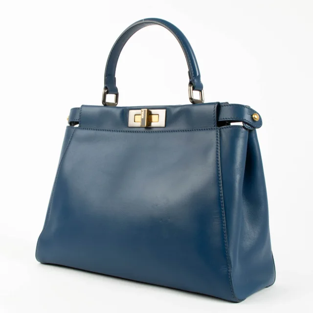 Fendi Medium Peekaboo Bag in Blue Leather from Labellov, photo 3 of 4