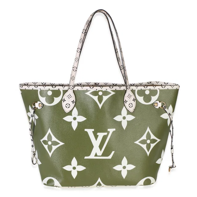 Louis Vuitton Kaki Monogram Giant Neverfull MM in Canvas from myGemma