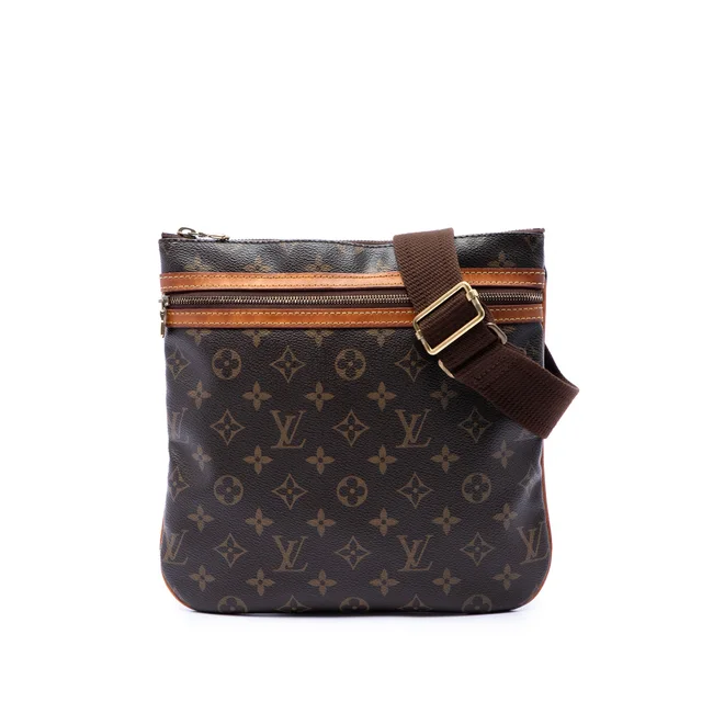 Brown Louis Vuitton Monogram Bosphore Pochette Crossbody Bag in Brown Coated canvas from Designer Revival