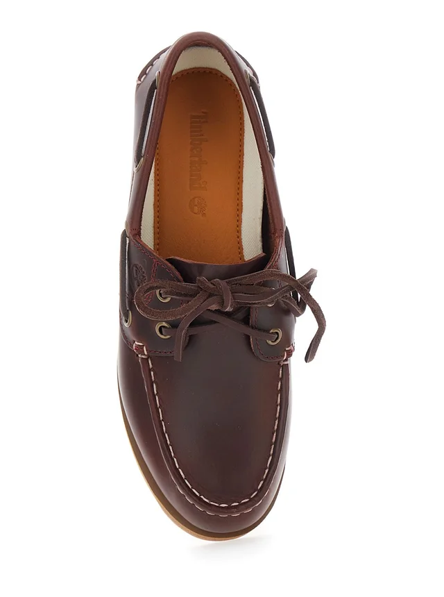 TIMBERLAND Bordeaux Loafers with Bow Detail on the Front and Logo Embossed on the Side in Leather for Men, photo 8 of 8 from Gaudenzi Boutique