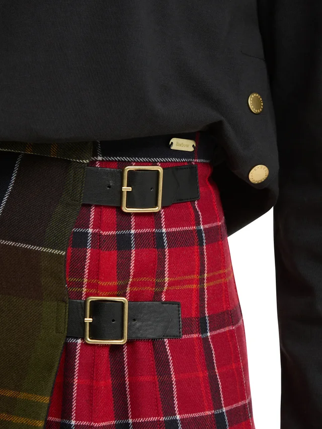 Barbour Plaid wrap midi skirt, photo 5 of 5 from SENSER