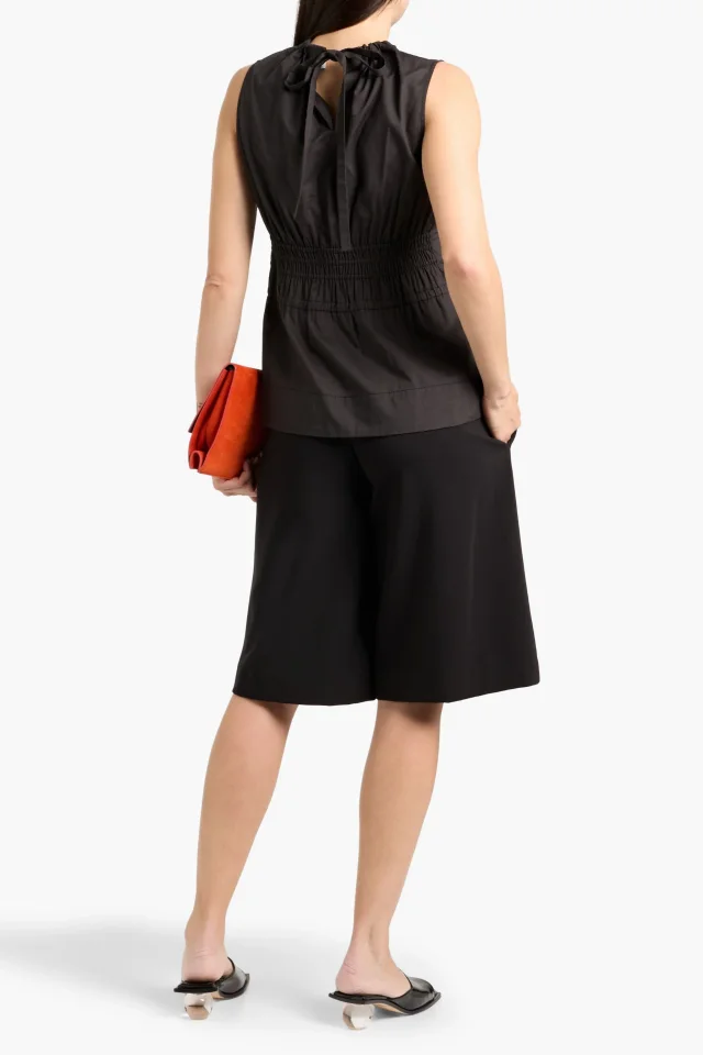 Proenza Schouler Birdie Shirred Cotton-Poplin Top, photo 3 of 4 from THE OUTNET
