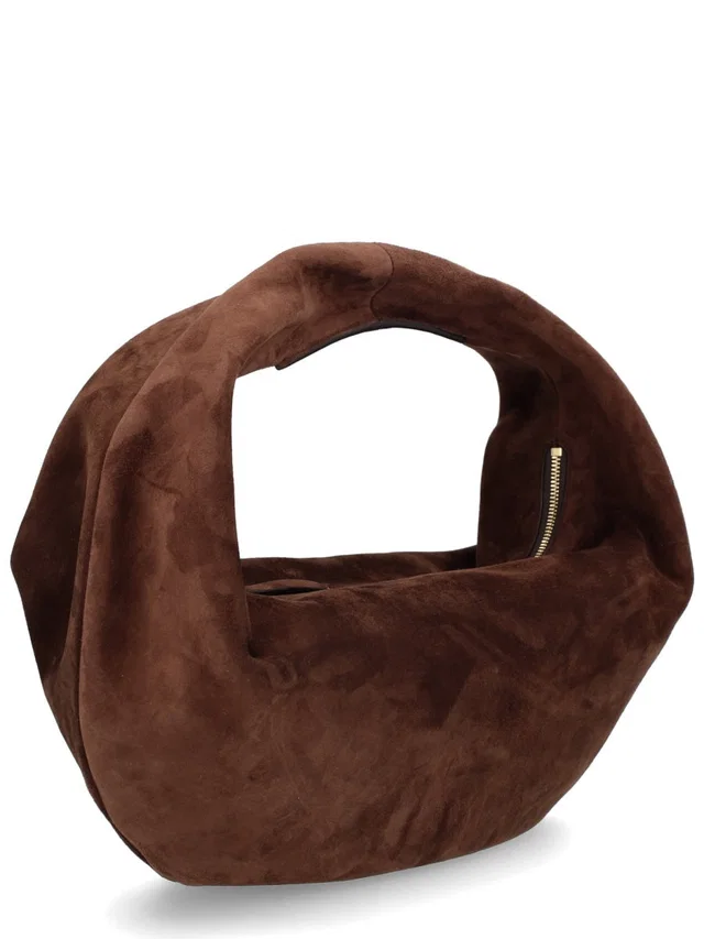 Khaite Olivia Hobo Bag — Brown Calf Leather in Brown Calfskin from HEWI
