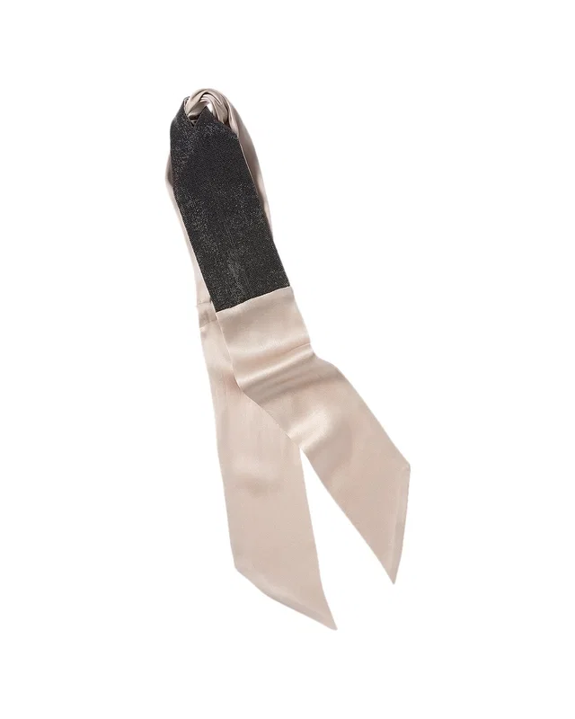 Brunello Cucinelli Monili Bead Silk Head Scarf, image 1 of 1 from Gilt