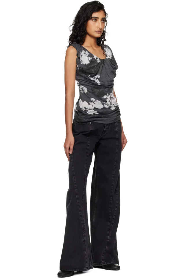 Vivienne Westwood Gray Devore Jersey Ginnie Jersey Top, photo 4 of 4 from SSENSE