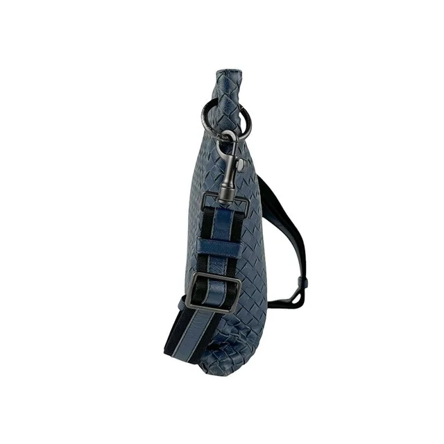 Bottega Veneta Intrecciato Leather Navy Bag Blue Shoulder in blue Woven leather from Poshmark, photo 1 of 1