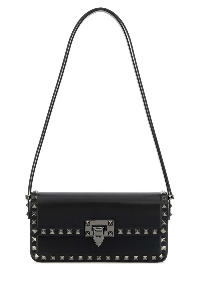 Valentino Garavani Shoulder Bag — Black in Black Leather from HEWI