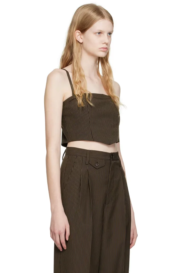 Maiden Name Brown Maria Tank Top, photo 2 of 4 from SSENSE