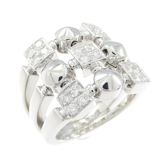 Bvlgari Lucia 750 White Gold Diamond Ring Size 10 in White from LuxUness