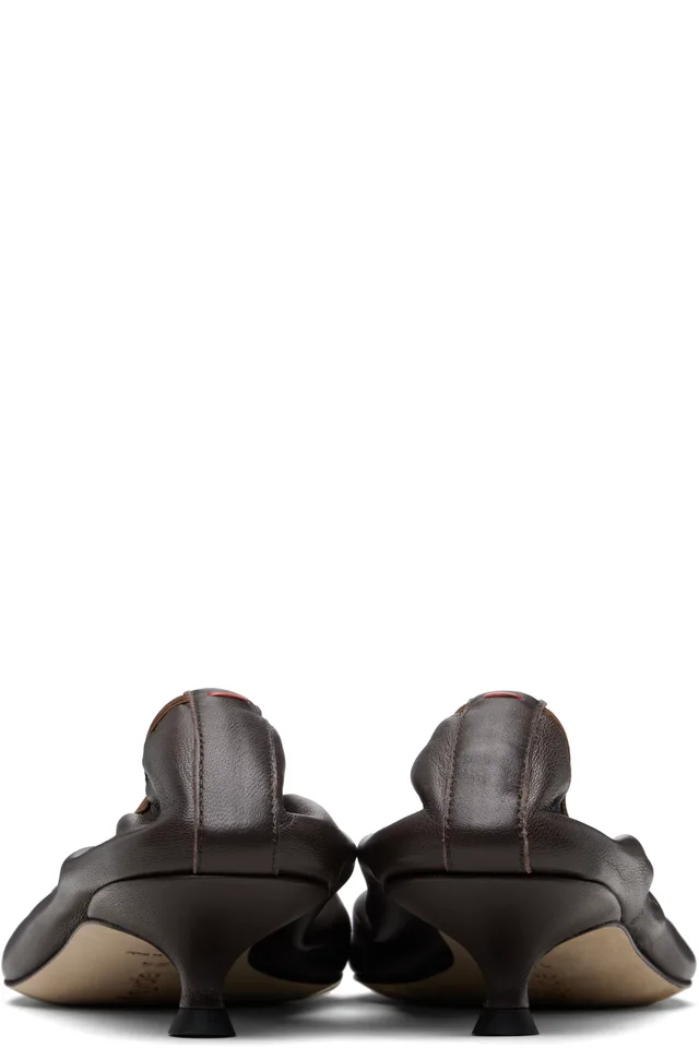 Aeyde Brown Hermia Heels, photo 2 of 5 from SSENSE
