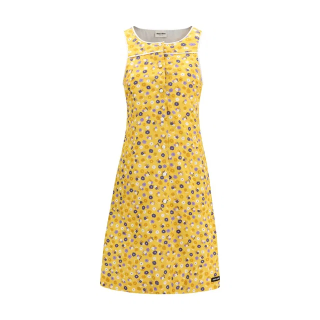 Miu Miu Multicolor Cotton Casual Dress in Multicolor from HEWI