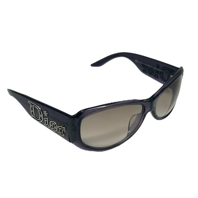 Dior Vintage Logo Sunglass Shades Purple Silver Plastic Accessory in Purple from Luxury Promise
