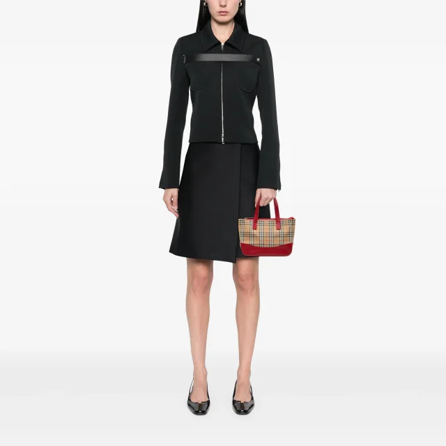 Beige Burberry Haymarket Check Canvas Tote in Beige Canvas from Designer Revival, photo 6 of 6