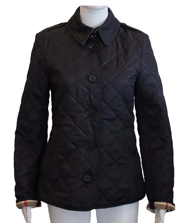 Burberry Quilted Navy Barbour Jacket With Tags in Navy from Luxury Promise