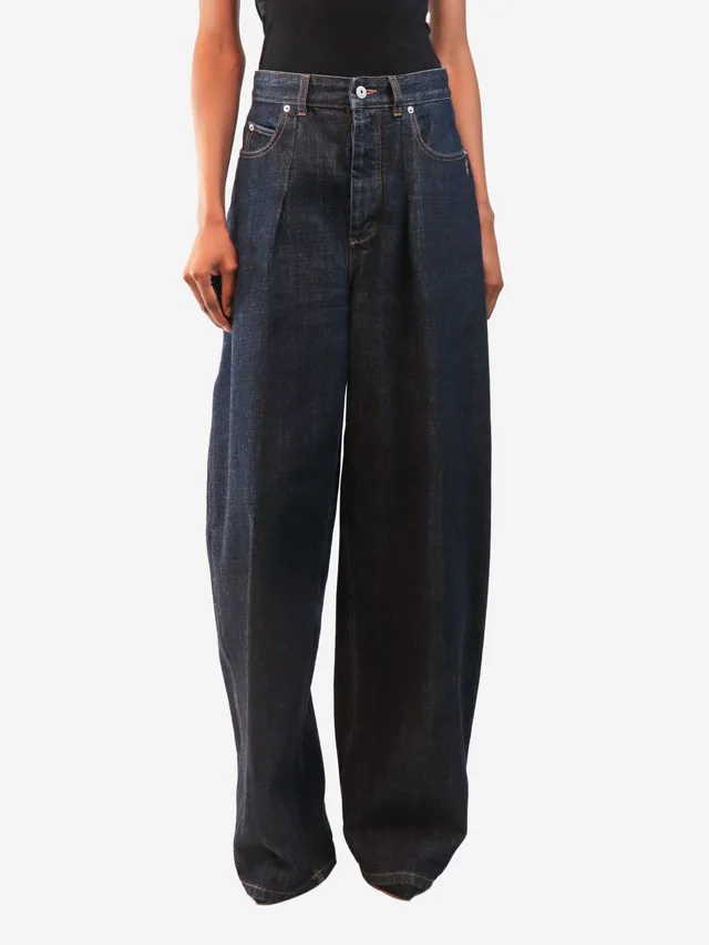 Jacquemus Indigo wide-leg jeans - size UK 8 from Sign of the Times