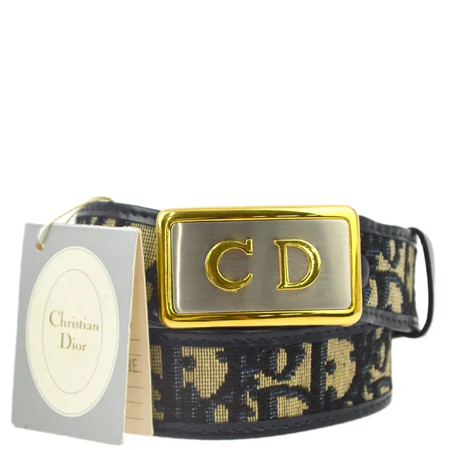 Dior 1980s Trotter Belt #65 in Canvas from AMORE Vintage Tokyo