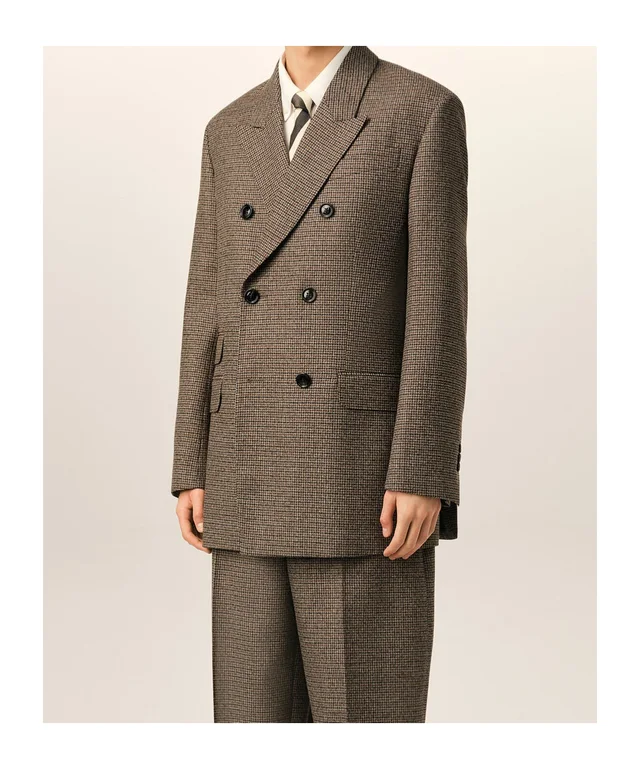 Ami Paris AMI Double Breasted Houndstooth Blazer, photo 4 of 6 from SENSER