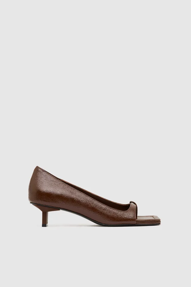 St Agni 90s Square Toe Heel - Patent Liqueur from St. Agni, photo 1 of 1