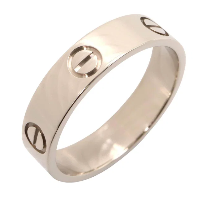 Cartier Love Au750 White Gold Ring Size 21 in White from LuxUness