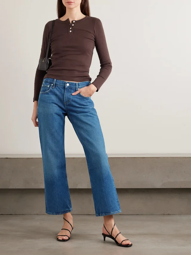 CITIZENS OF HUMANITY Faye cropped mid-rise straight-leg jeans in Blue, photo 2 of 2 from NET-A-PORTER (Canada)