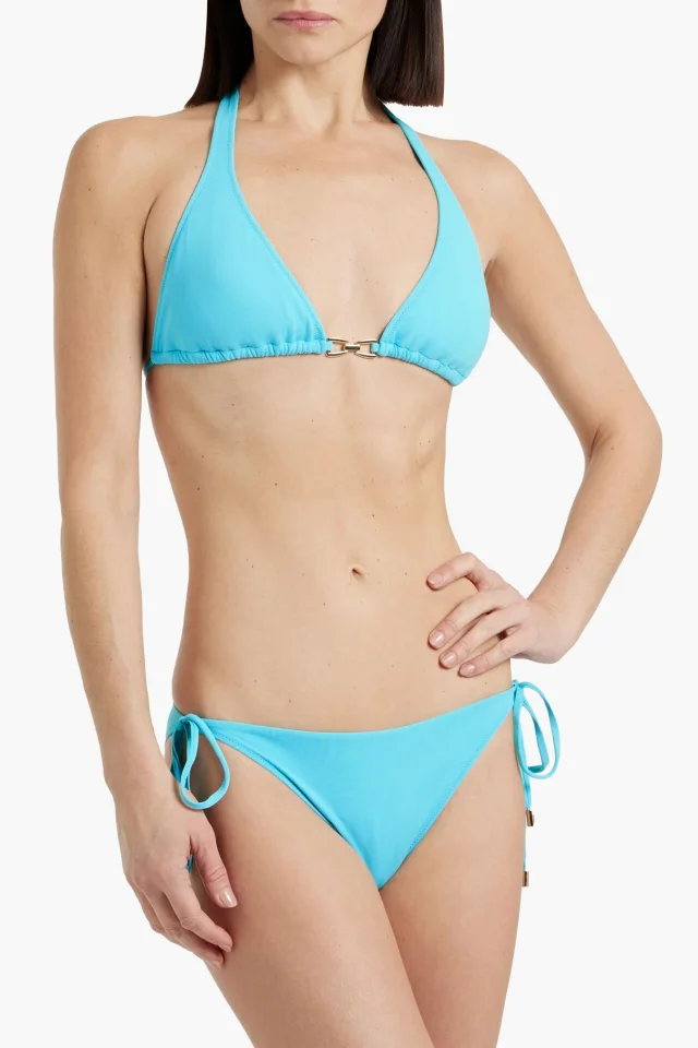 Melissa Odabash Antibes Tie-Side Bikini Briefs in Turquoise, photo 2 of 4 from THE OUTNET