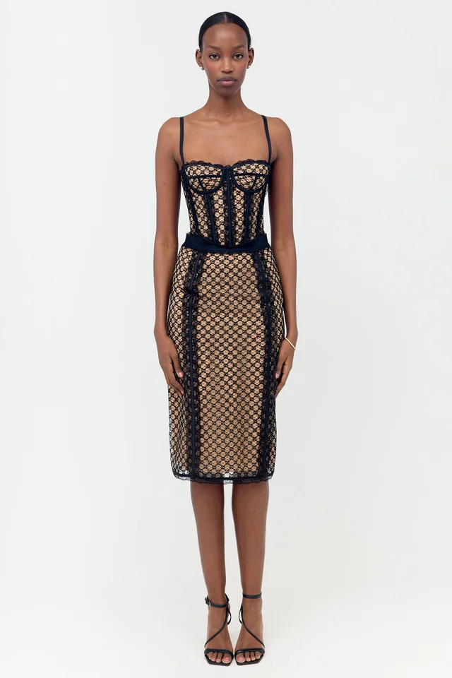 Gucci GG Monogram Lace Set in Satin from VSP Consignment