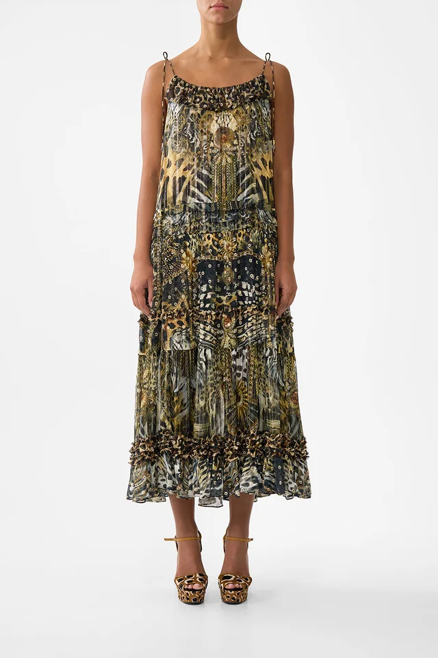 Camilla eBoutique GATHERED TIERED DRESS WITH FRILL DETAIL FELINE FOLKLORE from CAMILLA, photo 1 of 1
