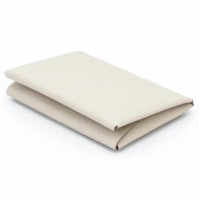 Hermès Calvi Duo card holder Craie (10) in White Epsom leather from Ginza Xiaoma, photo 4 of 4