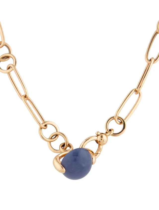 Pomellato 18K Chalcedony Luna Pendant Necklace, 16.5" in multicolor from The RealReal