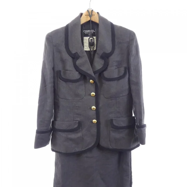 Chanel Vintage Suit Gray in Grey from The Reluxe