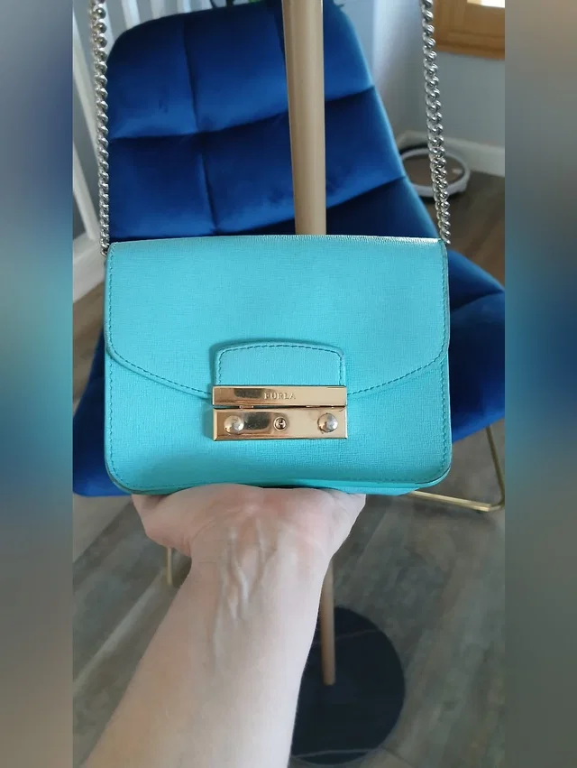 Furla Julia Mini Crossbody Bag In Turquoise in gold|red Saffiano leather from Poshmark