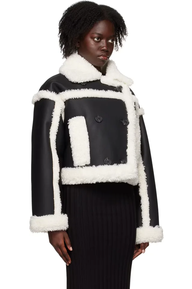 Stand Studio Black Kristy Faux-Leather Jacket, photo 2 of 4 from SSENSE