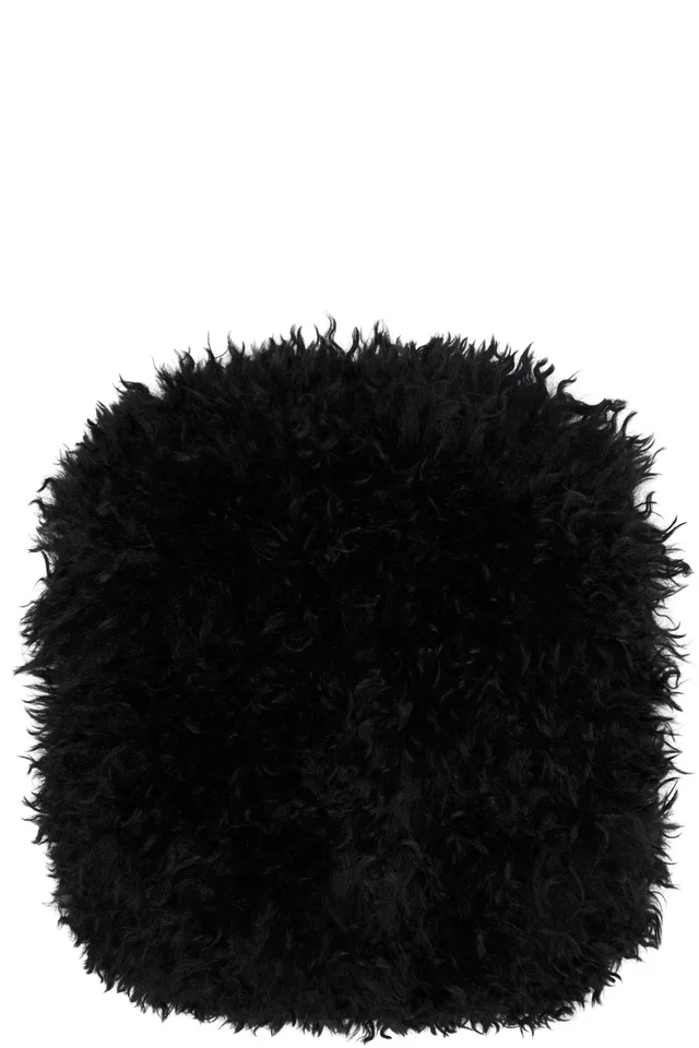 Anna Sui SSENSE Exclusive Black Faux-Fur Muff Hand Warmer, photo 2 of 3 from SSENSE