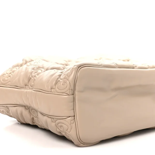 Gucci GG Matelasse Large Tote Beige in Beige Calfskin from FASHIONPHILE, photo 9 of 10