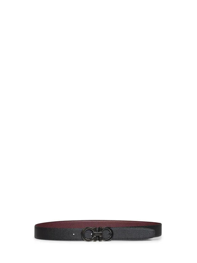 Ferragamo Gancini Reversible Belt — Black Calf Leather in Black Calfskin from HEWI, photo 2 of 2